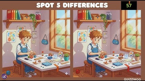 Can You Spot All 5 Differences? | 60-Second Brain Test | QuizziWoo