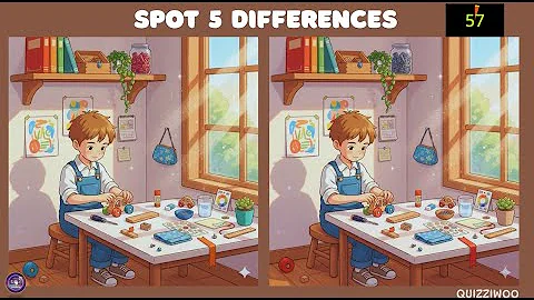Can You Spot All 5 Differences? | 60-Second Brain Test | QuizziWoo