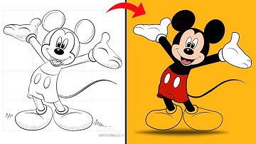 Adobe Illustrator Tutorial - Create a Vector Cartoon Character from Sketch (HD)