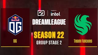 Dota2 - OG vs Team Falcons - Game 2 - DreamLeague Season 22 - Group Stage 2