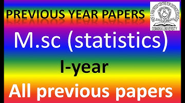PGRRCDE MSC STATISTICS PREVIOUS YEAR PAPERS|| I-YEAR PAPERS || SAPTASWA SAMAAJ ||