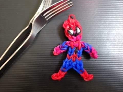 ファンルーム スパイダーマン フォークとゴムで作ってみた Fun Loom Youtube