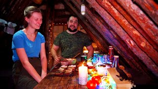 NEW YEAR'S DAY IN A FOREST HUT | DOGS ESCAPED | LAID A FESTIVE TABLE AND DRESSED UP THE HUT