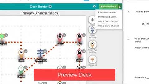 [Tutorial Video] Singapore Primary 3 Mathematics Worksheet in Deck.Toys