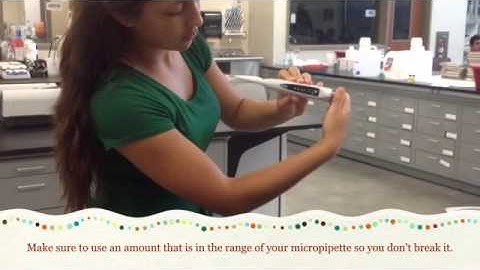 How to micro pipet small volumes