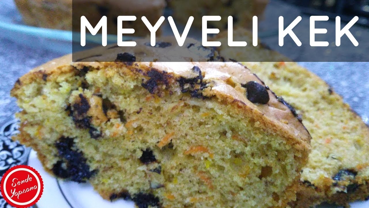 Meyveli Kek TarifiElmalı Portakallı Çikolata Parçalı Kek YouTube