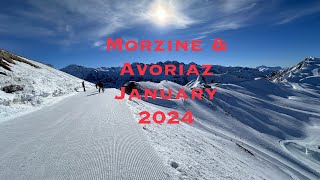 What we got up to Skiing in Morzine, Avoriaz and Portes du Soleil Mid January 2024. Filmed in 4K.
