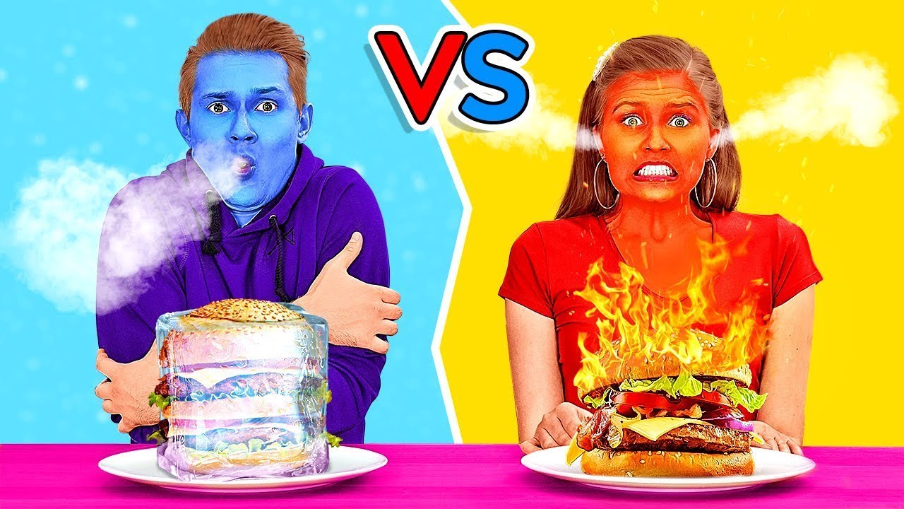 熱い食べ物vs冷たい食べ物 123 Go Boysによる24時間熱い 冷たい食べ物チャレンジ Youtube