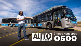 Como é acelerar o ônibus Mercedes O500 3736, maior articulado do Brasil