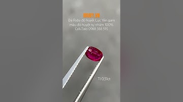 #Đá_Ruby facet đỏ huyết Lục Yên 0,51ct IRRF284 2501051 | giá: 12tr #iruby #ruby #daquy