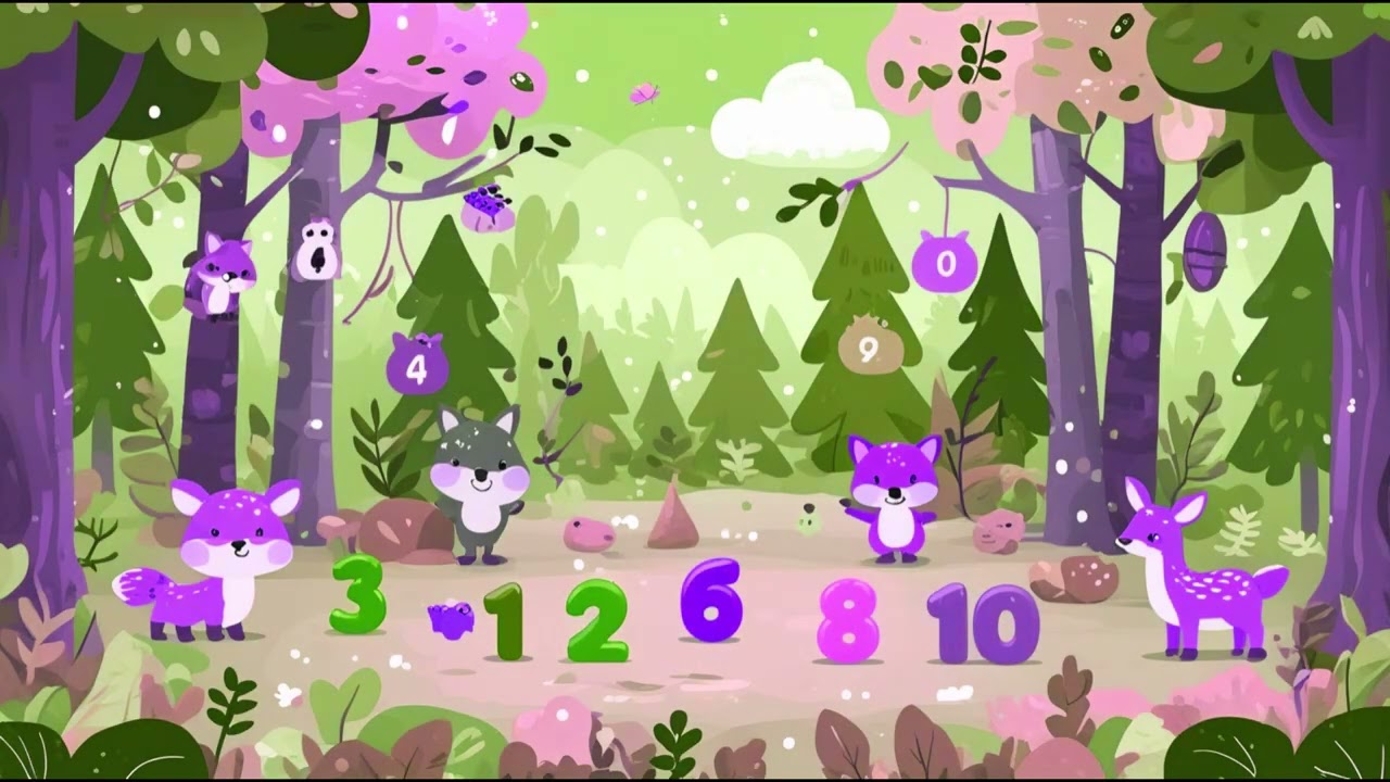 Zählen im WunderWald 🌿  Langes Lernlied für Kinder (1–10, ruhig & spielerisch)