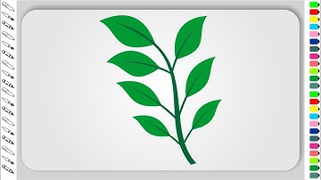 Leaves Branch Drawing with CorelDraw | Flat Vector Style | Drawing | CorelDraw Tutorial
