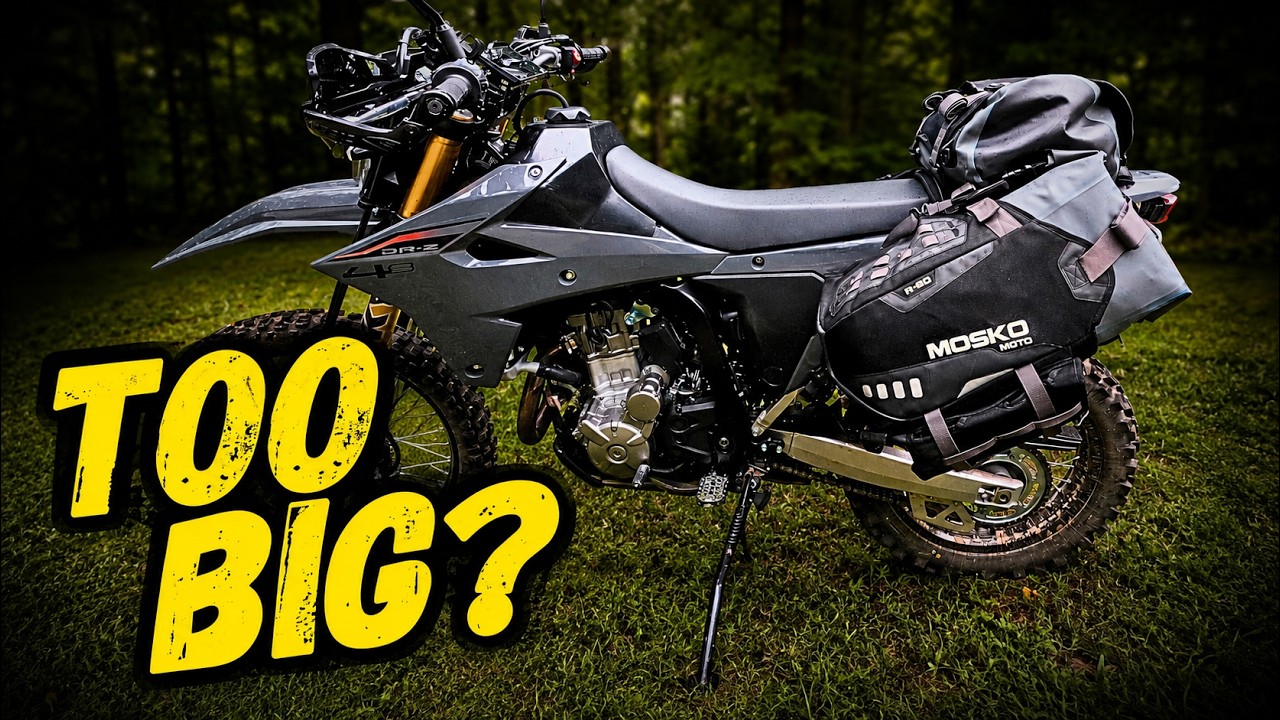 Is the Mosko Moto Reckless 80 Too Big for the DRZ4S? - YouTube