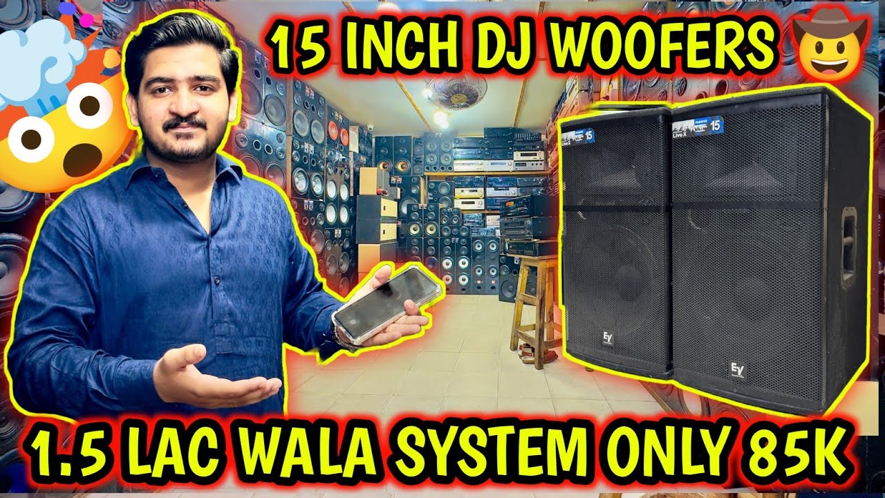 BMB MIXER AMPLIFIER OR 15 INCH PROFESSIONAL WOOFER SPEAKERS ONLY 85000 😉 HALL ROAD HAYAT ELECTRONICS