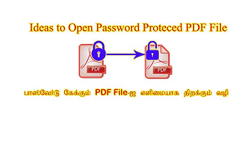 How to open Password protected PDF files in Tamil || Crack PDF Password easily