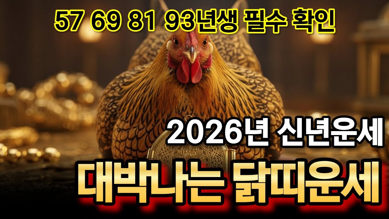 2026년 닭띠 운세 57 69 81 93년생 드디어 밝혀진다 올해 반드시 알아야 할 재물운과 귀인의 비밀 총정리