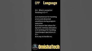 C++ Exception Handling #shorts #viral #omishatech #c++ #exceptionhandling #programming
