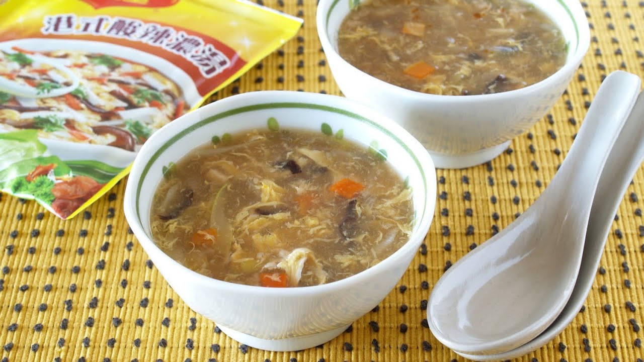 美極 港式酸辣濃湯 Maggi Hong Kong Style Hot and Sour Soup (Souvenir Recipe) マギー 香港風（広東風）サンラータンの作り方 (お土産レシピ) | ochikeron