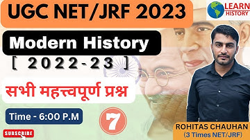 Ugc Net History || Modern History Pyq  || Important Questions Modern History || Part 7 ||