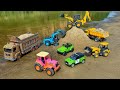 👹JCB Loading Sand Tractor Truck Action 🚜 | JCB Ki Khudai Cartoon | Kids Toys Video