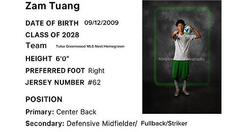 Zam Tuang MLS NEXT College Recruiting Highlight 2025