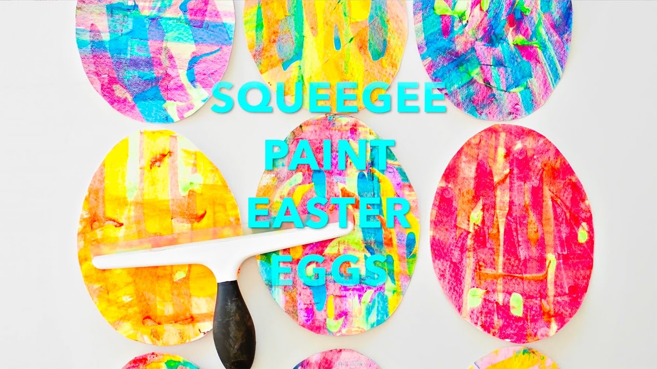 Squeegee Paint Easter Egg Art YouTube