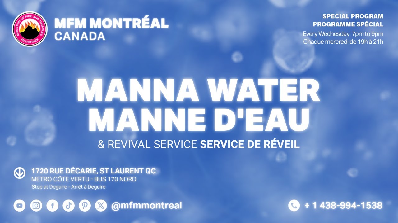 MFM Montreal - Manna Water & Revival Service - Jan 28 2026