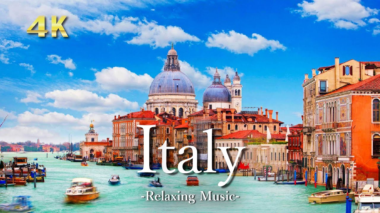 【4K】イタリアの絶景｜ピアノのリラックス音楽と美しい風景｜ドローン4K映像｜Italy