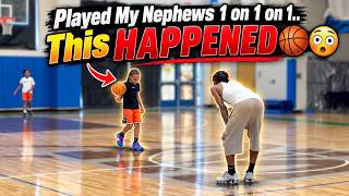 Played My Nephews 1 on 1 on 1.. This HAPPENED🏀😳