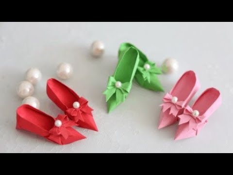 How to make a High Heels Shoes | Easy Origami step by step for Beginners