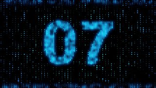 #4k  #Digital ten seconds #hologram  dots #countdown  #animation