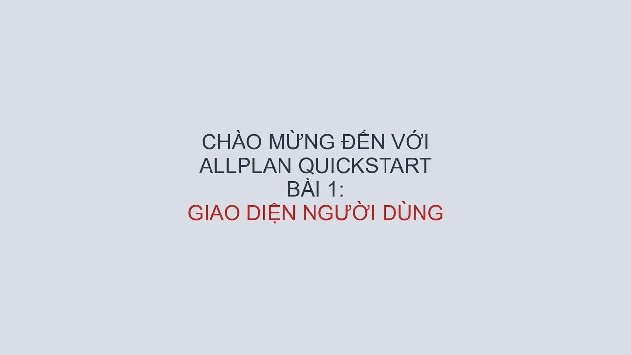 Allplan quickstart Allplan quickstart