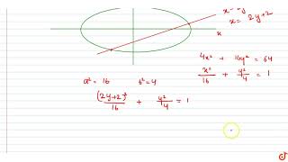 Find the length of the chord `x-2y-2=0` of the ellipse `4 x^2 + 16 y^2 = 64`