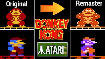 🦍Donkey Kong🦍Atari 8-Bit Original Vs. Remaster[Let