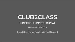Export Race Series Results To The Clipboard