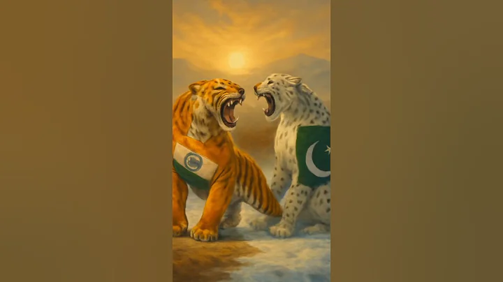 Watch the video about Pakistan Vs India Showdown | Epic Battle of Bengal Tiger vs Snow Leopard #indiavspakistan #viral