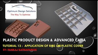 Tutorial 13 :  Design of Plastic Cover with RIB | Plastic product design course and Advance CATIA