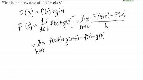 The sum rule for derivatives
