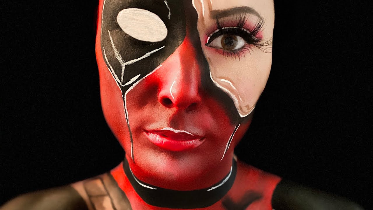Deadpool makeup - YouTube
