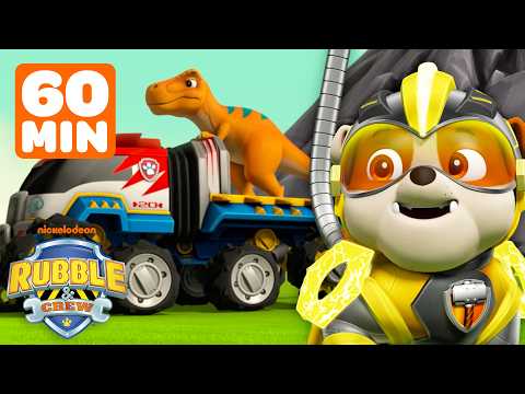60 Minutes of PAW Patrol Dino Rescues w/ Rex! 🦖 | Rubble & Crew