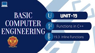 19.3 Inline Functions | Functions in C++ | Unit 19 | BT-205 | C++ Programming | BCE | RGPV