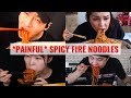 *PAINFUL* Before & After Spicy Ghost Fire 🔥 Noodles Challenge Mukbang Eating Compilation Reactions