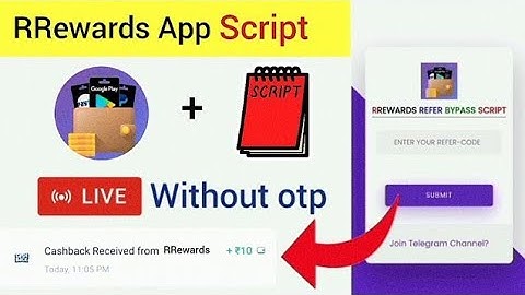 New Earning App Unlimited Refer Bypass Script 🤑| RRewards Refer Bypass Script | Refer Script Today