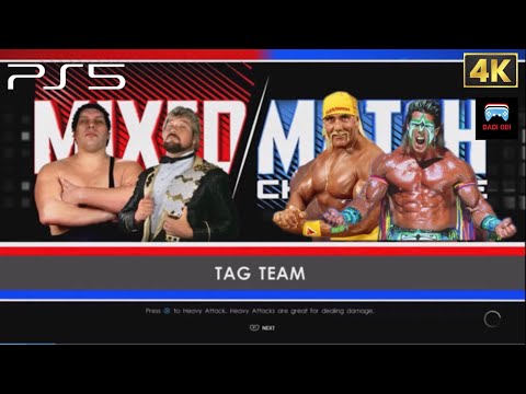 Andre The Giant Ted DiBiase Vs Hulk Hogan Ultimate Warrior WWE 2K22 4K60 PS5 SLIM GAMEPLAY
