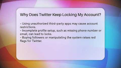 Why Does Twitter Keep Locking My Account? - Everyday-Networking