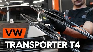How to change Wipers TRANSPORTER IV Bus (70XB, 70XC, 7DB, 7DW) - step-by-step video manual