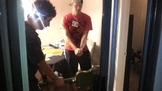 Jeff gets hit in the nuts!.mp4