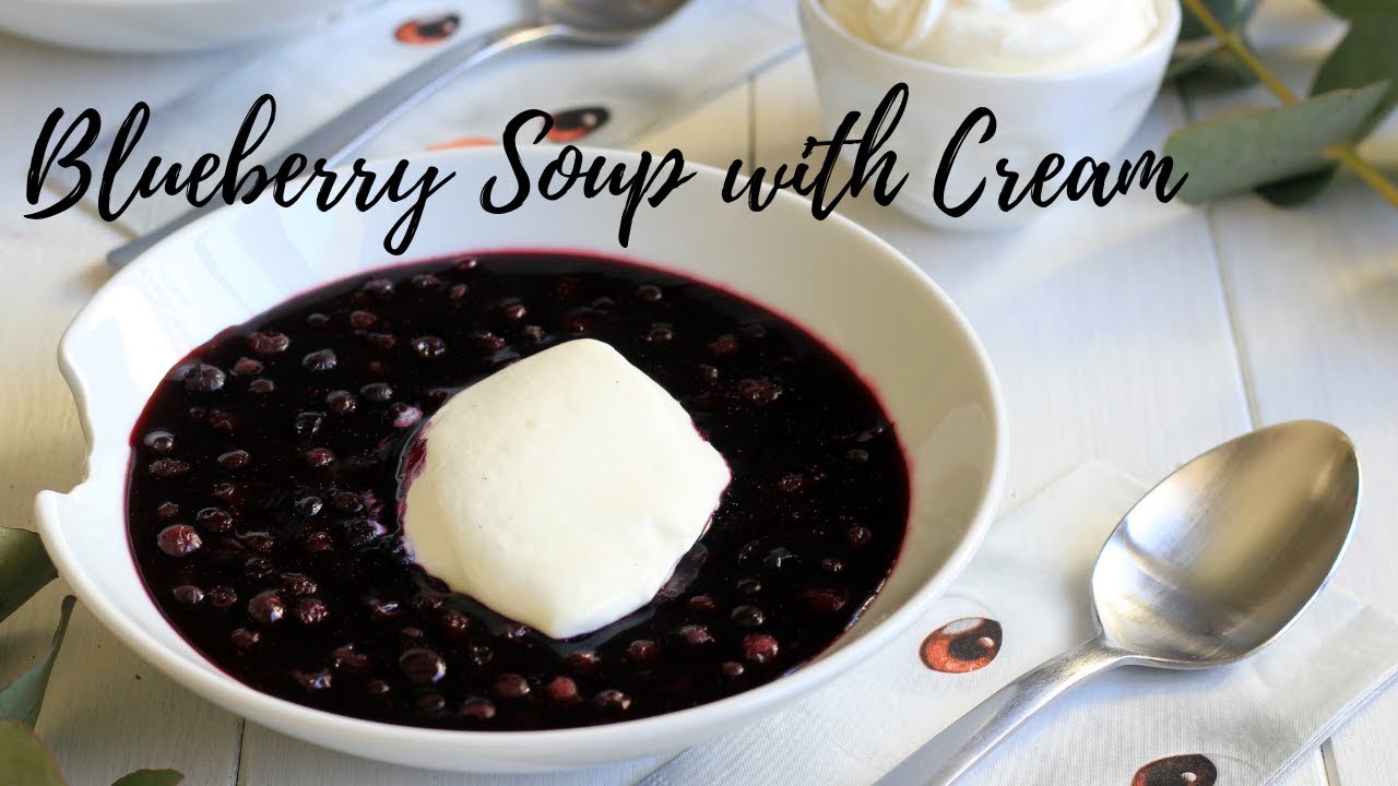 Blue Raspberry Soup Blueberry Soup Summer Berry Fruit Soup
