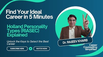 “Find Your Ideal Career in 5 Minutes | Holland Personality Types (RIASEC) Explained!”