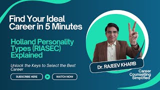 “Find Your Ideal Career in 5 Minutes | Holland Personality Types (RIASEC) Explained!”